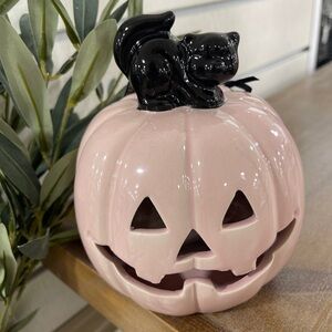 Pink Halloween Black Cat on Pink Pumpkin Jack o’lantern 🐈‍⬛🎃 Scented NWT